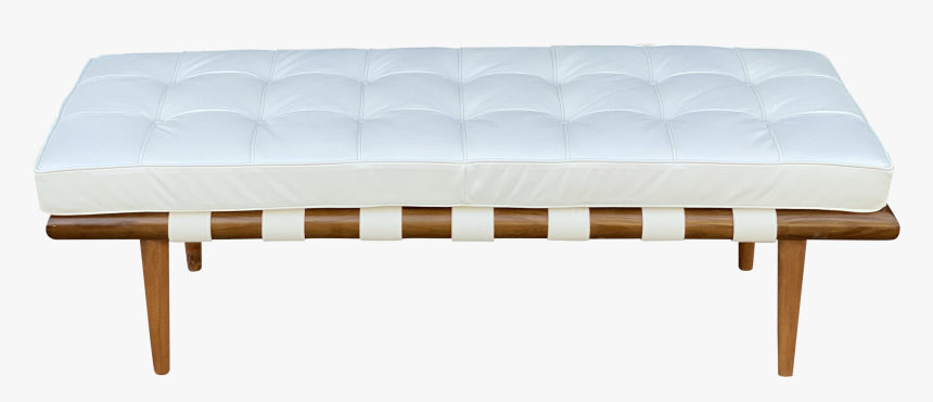 Custom With White Leather - Studio Couch, HD Png Download