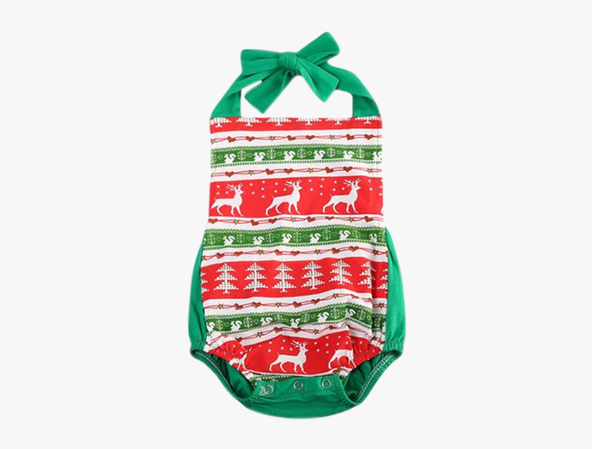 Petite Bello Christmas 0-3 Months White Christmas Playsuit - Christmas Stocking, HD Png Download