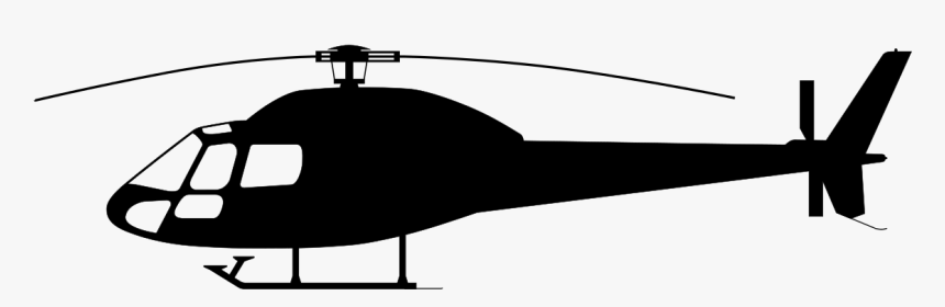 Helicopter Silhouette As-355 - Helicopter Silhouette, HD Png Download