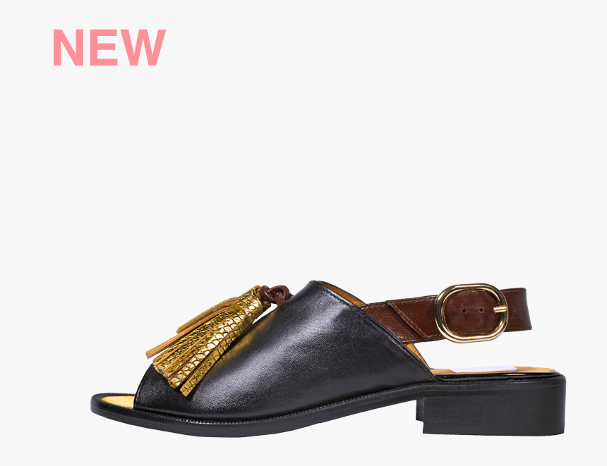 Ir A La Ficha Completa Del Modelo Menars En Piel Negra, - Slide Sandal, HD Png Download