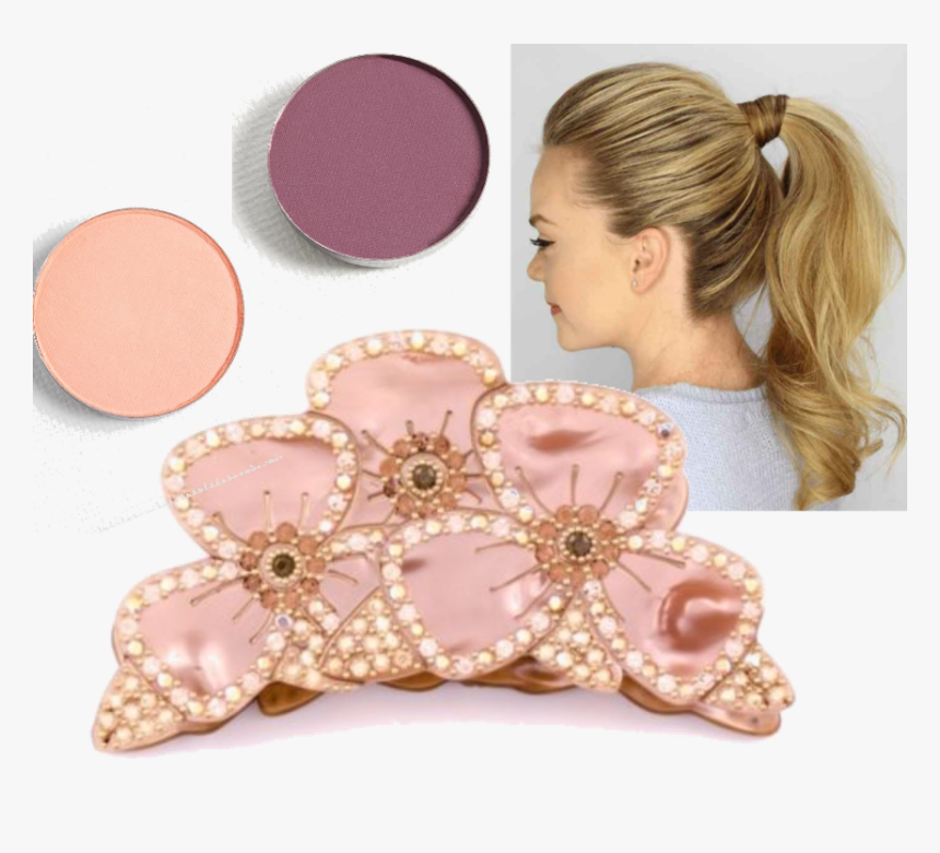 Amazing Flower Hair Clip Claw Mc Davidian France - Hairstyle, HD Png Download