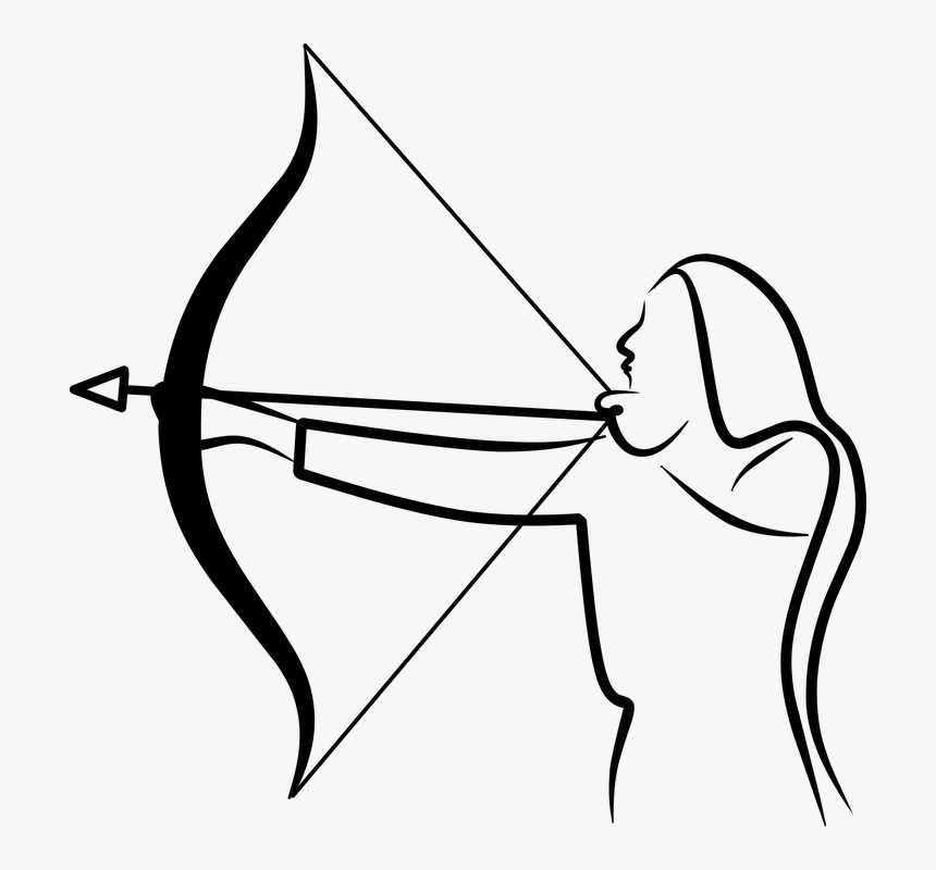 Diseños, Archer, Con El Objetivo De, Éxito, Guerra - Bue Og Pil Tegning, HD Png Download