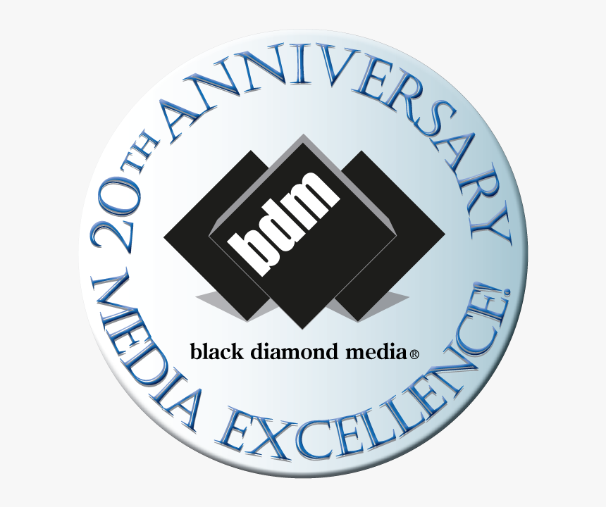 Black Diamond Media 20th Anniversary Logo - Emblem, HD Png Download