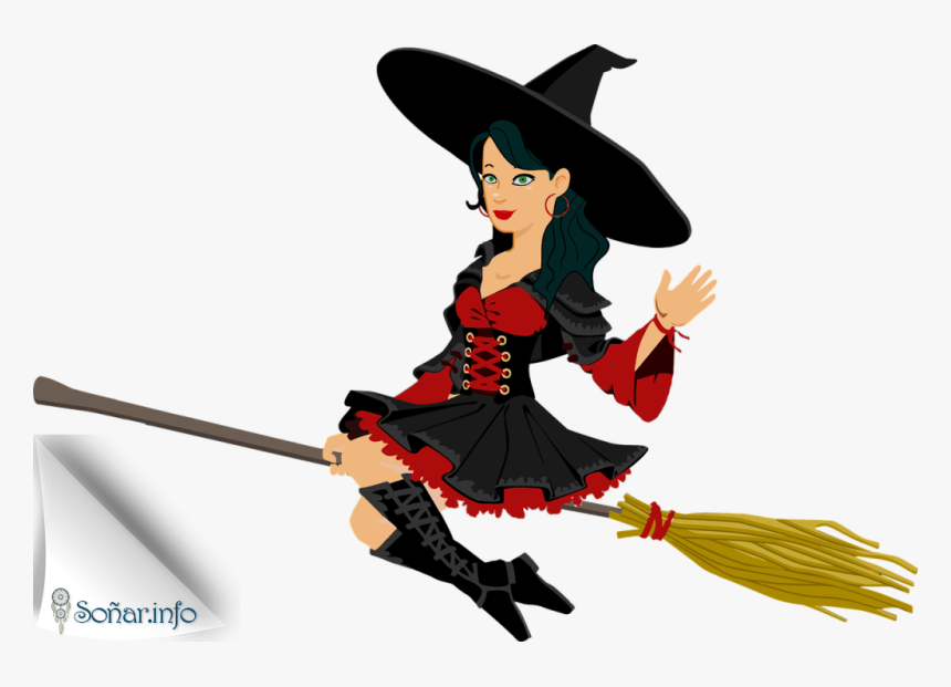 Escobas - Witch Flying, HD Png Download