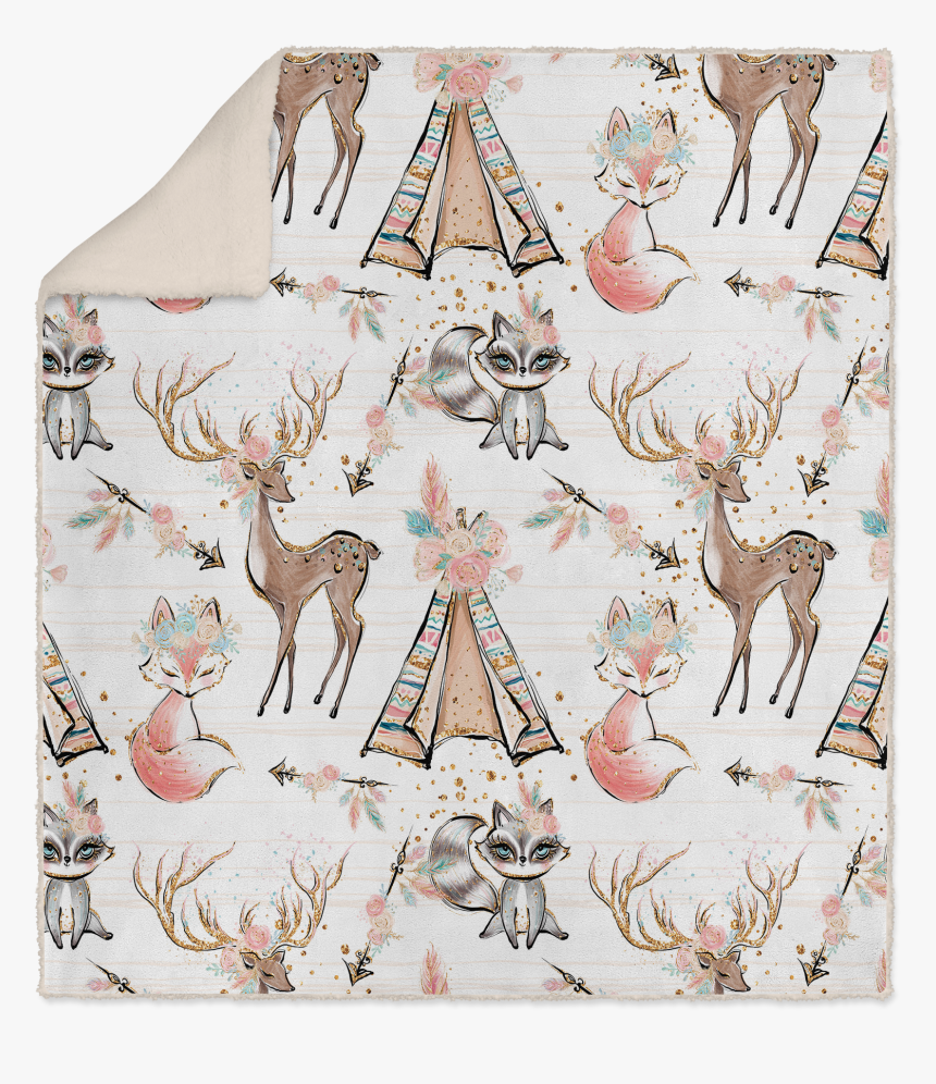 Woodland Boho Baby Blanket, HD Png Download