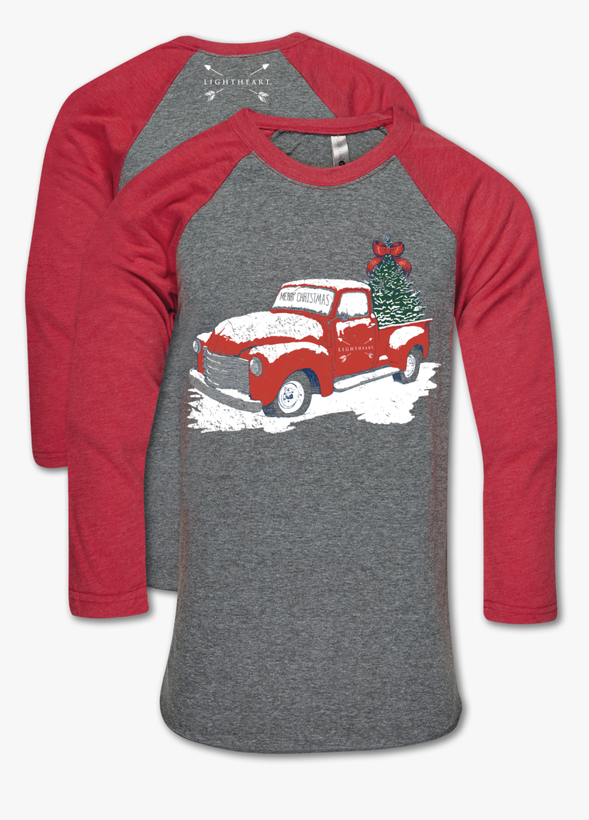 Lh Merry Christmas Truck Bb Tee - Antique Car, HD Png Download