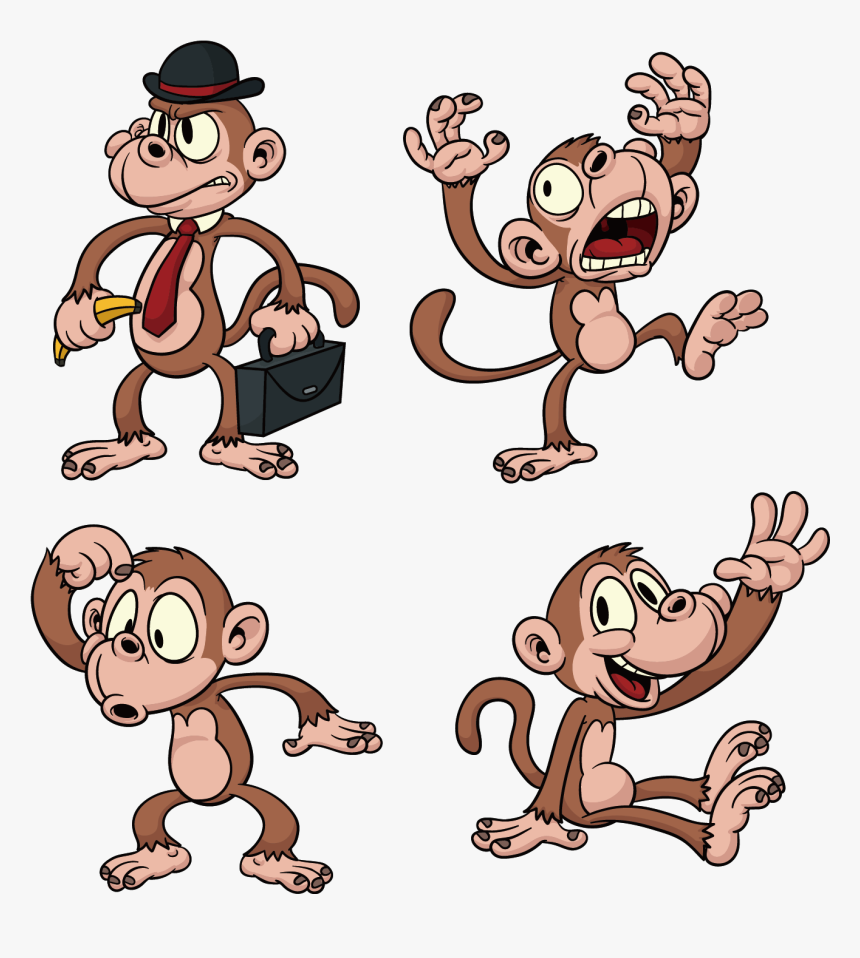 Cartoon Monkey Angry, HD Png Download