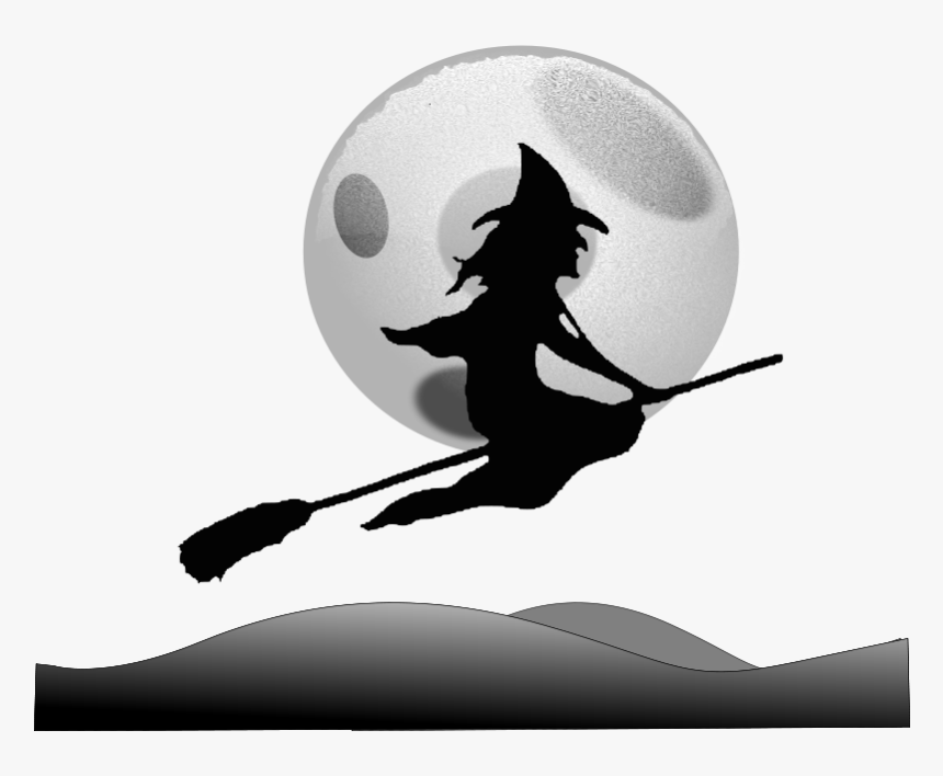 Halloween Witch Silhouette Set Vector - Wicked Witch Of The West Drawing, HD Png Download