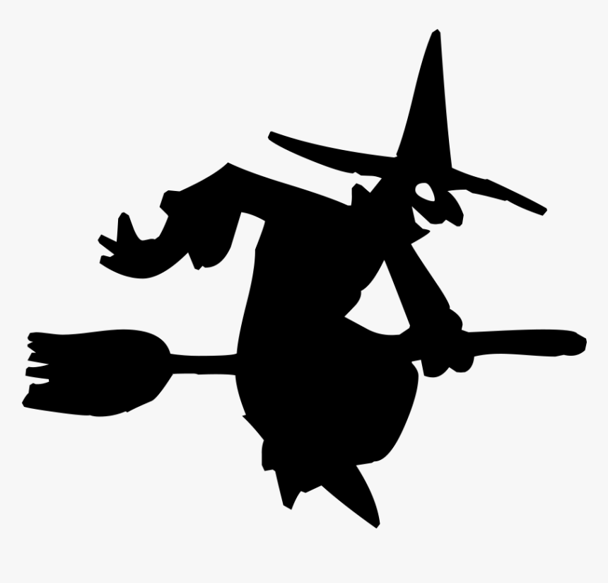 Witchcraft Silhouette Halloween - Witch Vector Free, HD Png Download