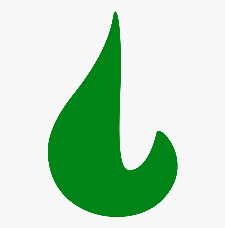 Clip Art Folha Verde Png - Crescent, Transparent Png