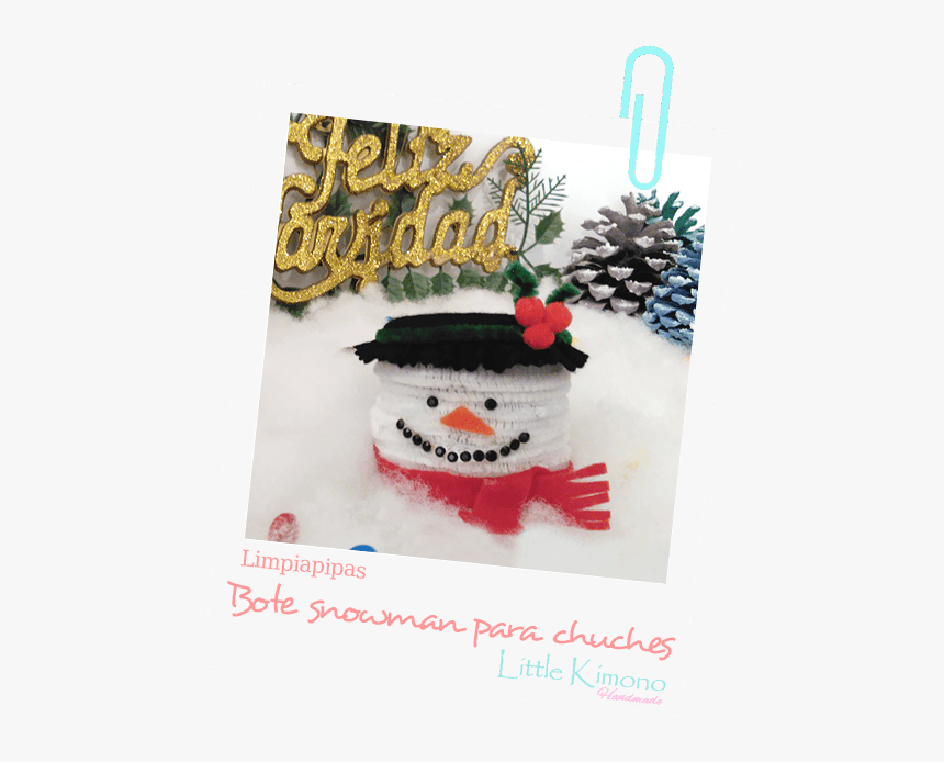Muñeco De Nieve Para Chuches Con Limpiapipas - Cartoon, HD Png Download