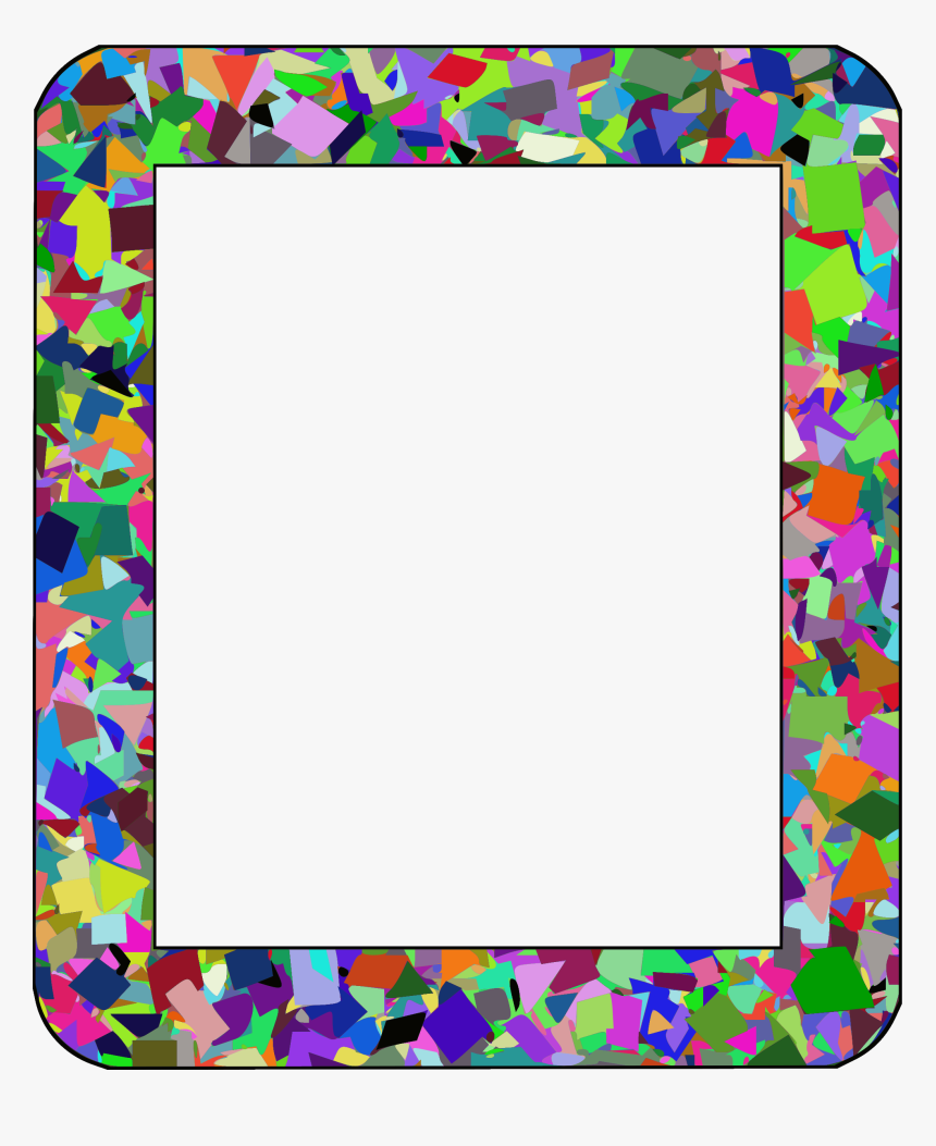 Confetti Frame 1 Clip Arts - Bordes Creativos, HD Png Download
