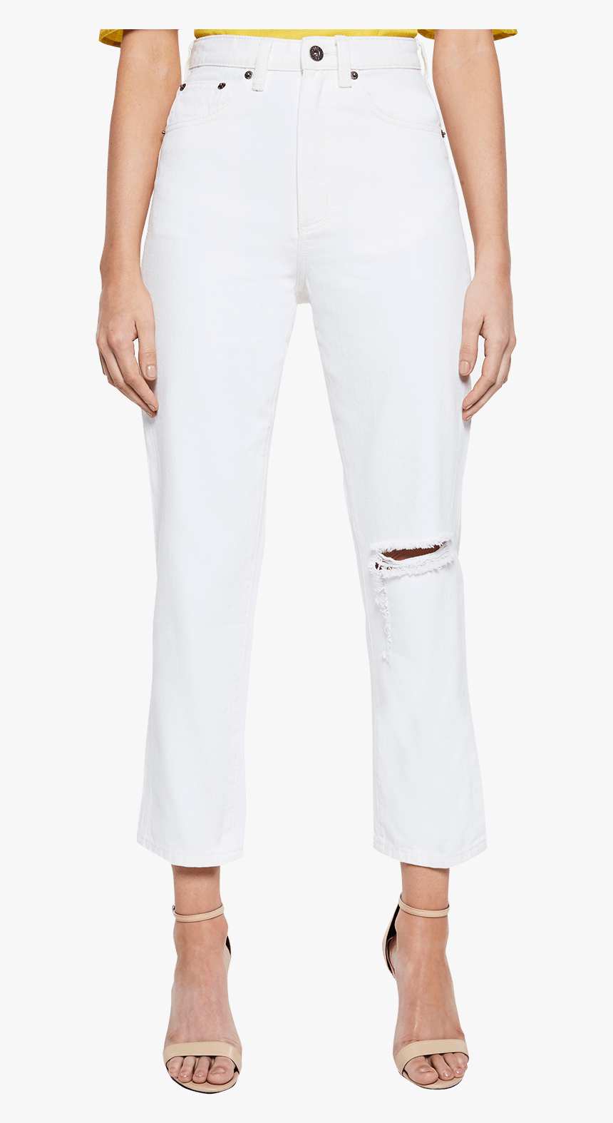 Tilly Denim Jean In Colour Snow White - Pocket, HD Png Download