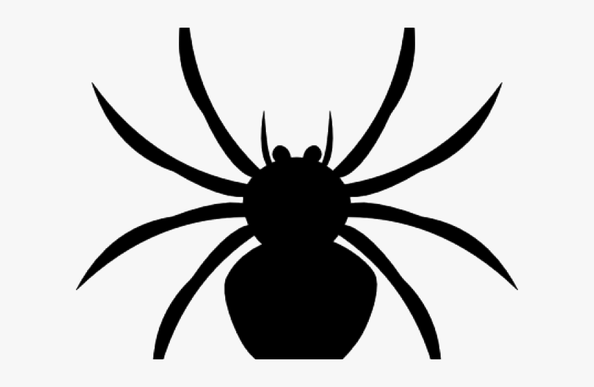 Spiderweb Clipart Clear Background - Black Spiders For Halloween, HD Png Download
