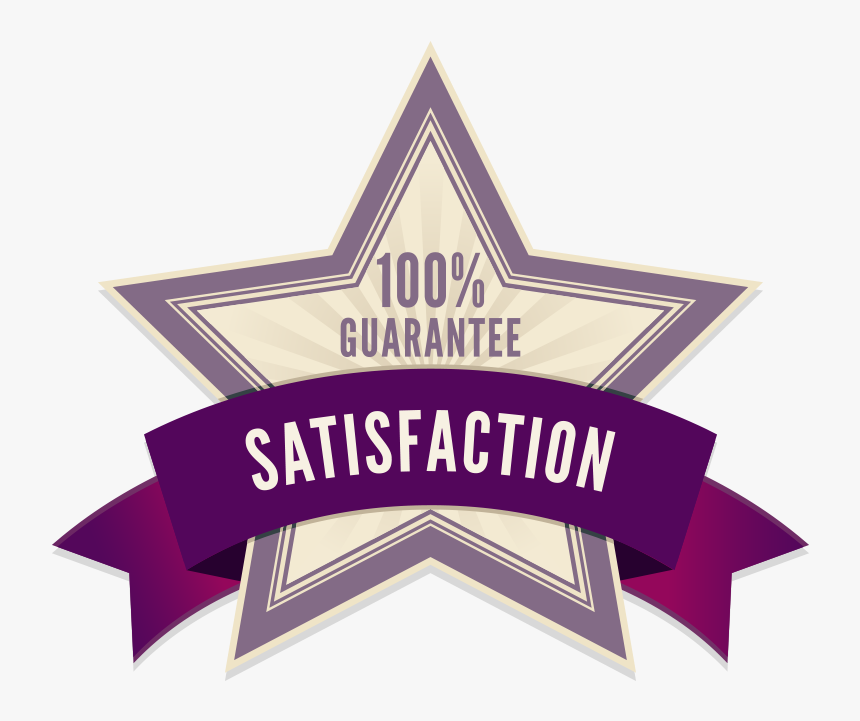 Satisfaction Guarantee Purple Logo , Png Download - Label, Transparent Png