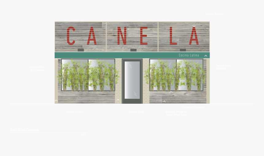 Canela Cocina Latina Elevation-01, HD Png Download