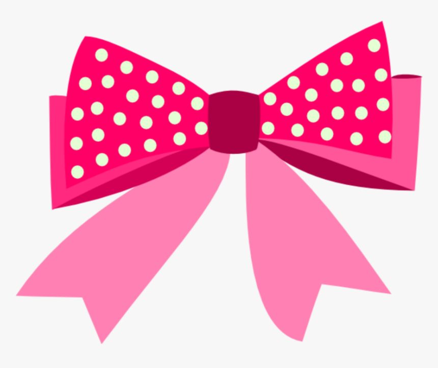 #mq #pink #dots #bow #bows #ribbon - Lazo Minnie Png, Transparent Png