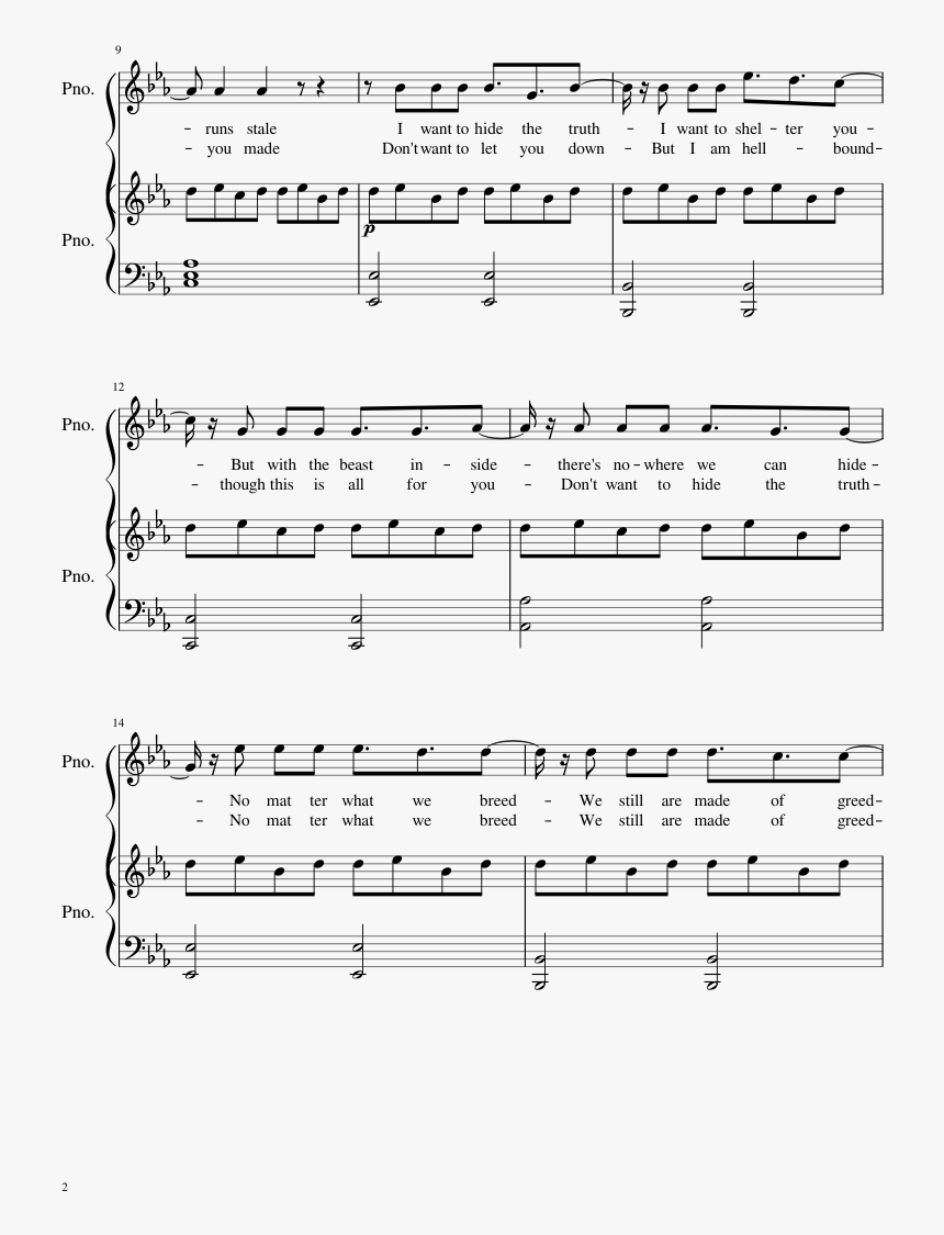 That's What I Like Piano Sheet Music Free, HD Png Download