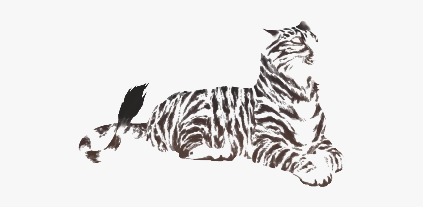 Savage Drawing Tiger - Lioden Feline Markings Primal, HD Png Download