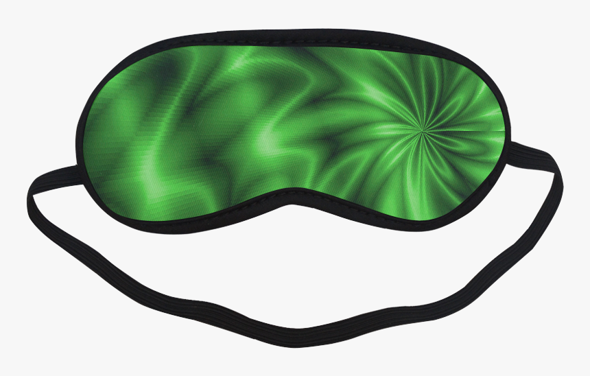Green Shiny Swirl Sleeping Mask - Funny Sleeping Eye Mask Design, HD Png Download