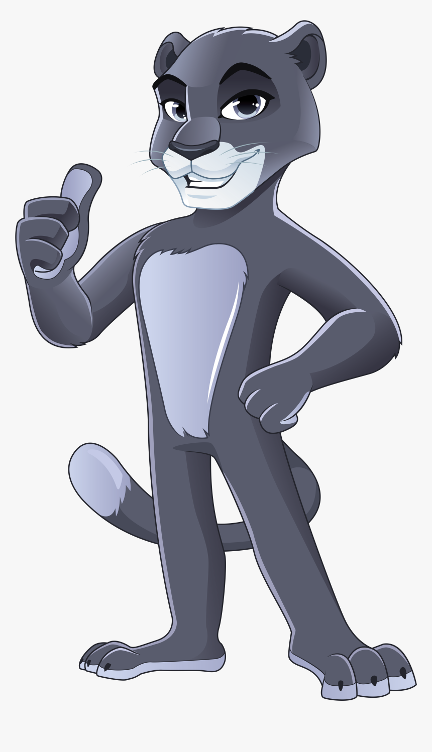 Panther Clipart Friendly - Friendly Panther Clipart, HD Png Download