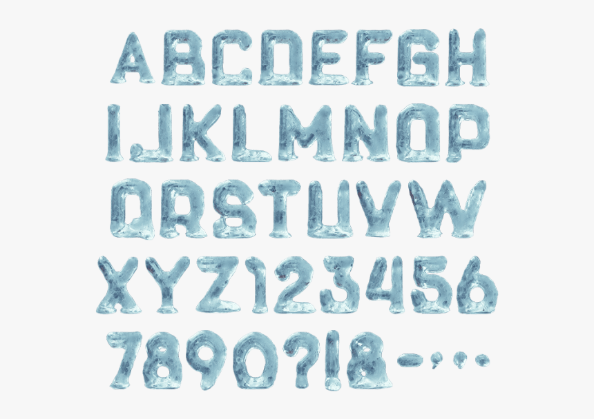 Ice Font Png, Transparent Png