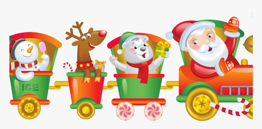 Transparent Tren Png - Free Printable Santa Christmas Clip Art, Png Download
