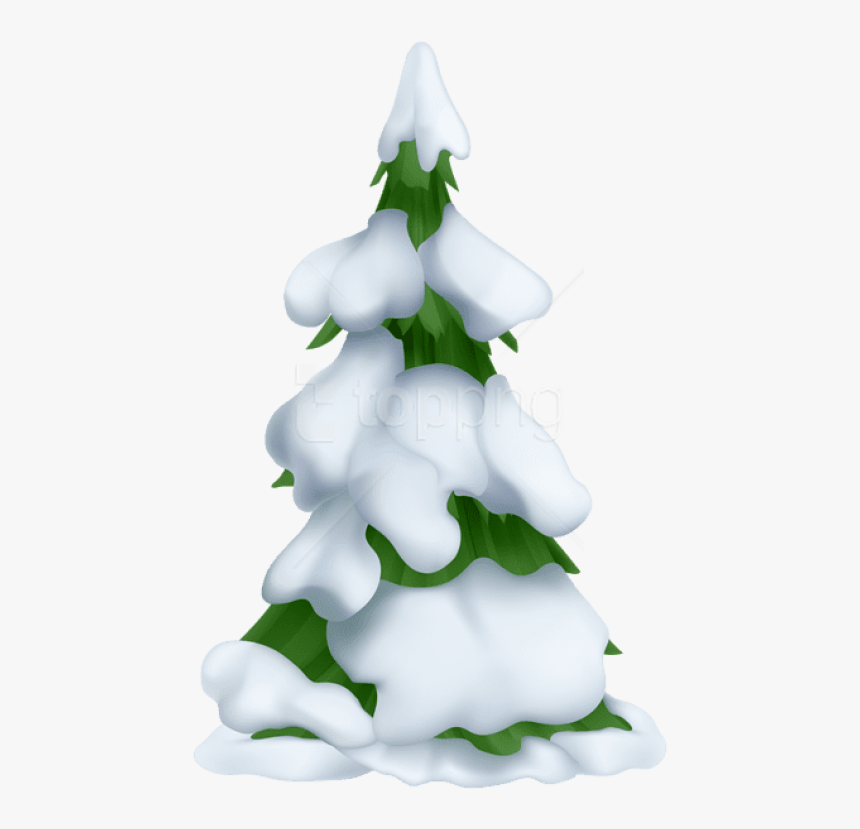 Spruce - Snowy Christmas Tree Clip Art, HD Png Download