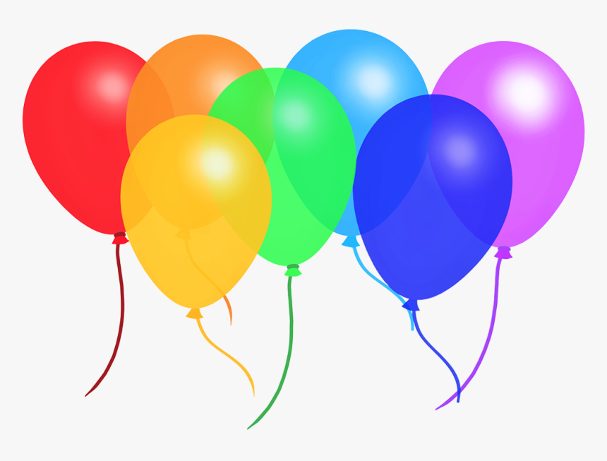 Colorful Rainbow Balloons - Balloon, HD Png Download