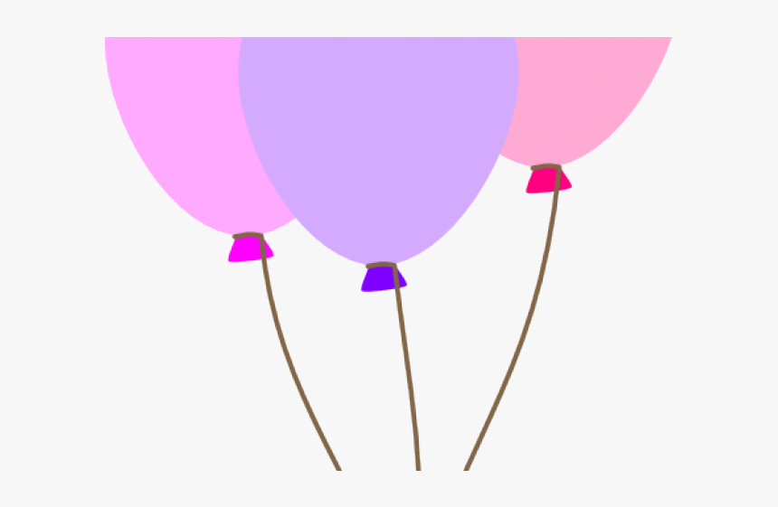Purple Balloons Cliparts - Pastel Balloons Clip Art, HD Png Download