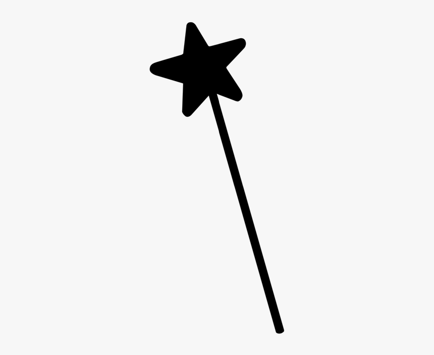 Palo, Varita Mágica, Silueta, Imágenes Prediseñadas - Zauberstab Clipart, HD Png Download