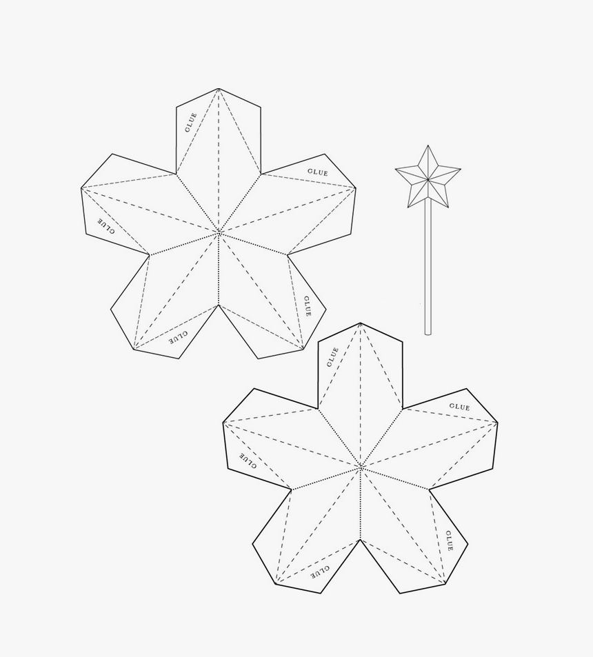 Molde Varita Magica Para Imprimir - Line Art, HD Png Download