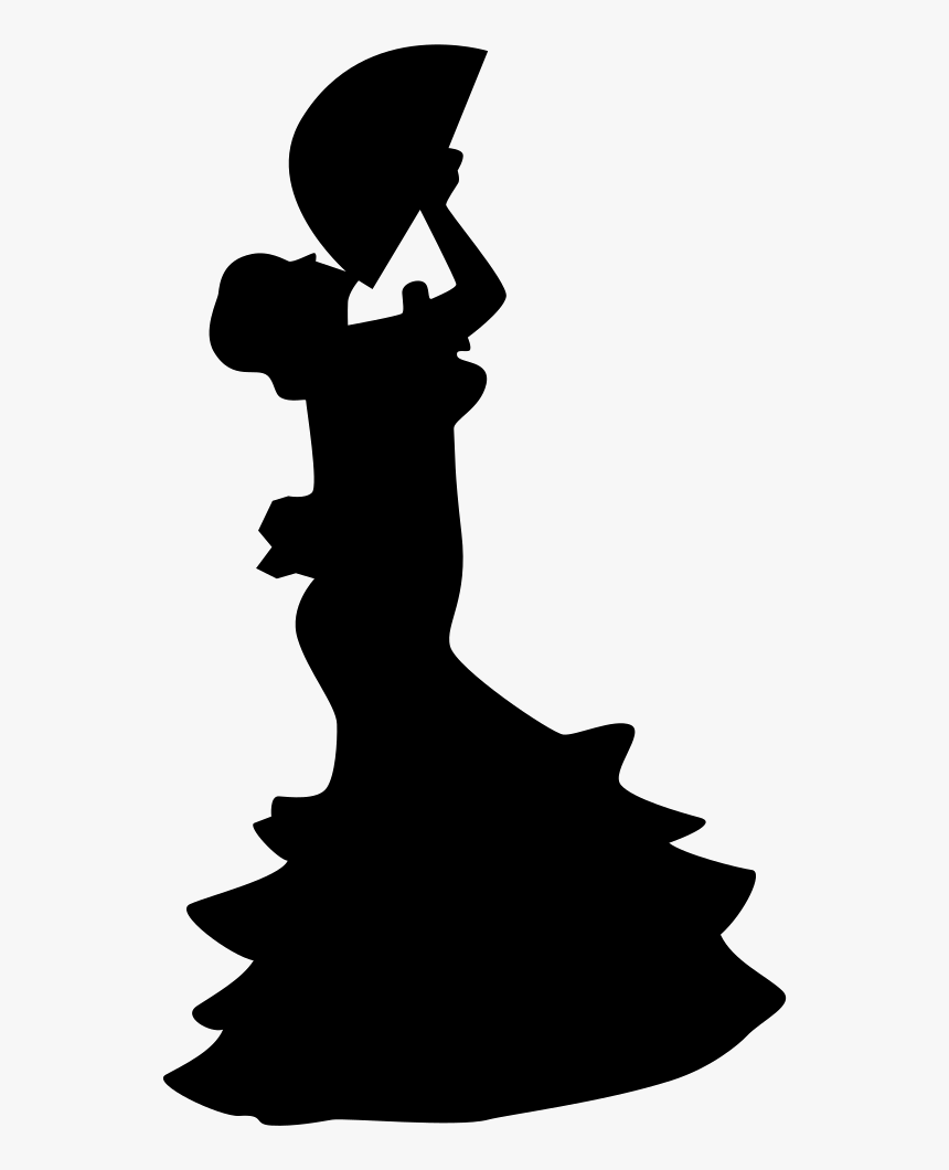 Flamenco Female Dancer Silhouette Comments - Dance, HD Png Download
