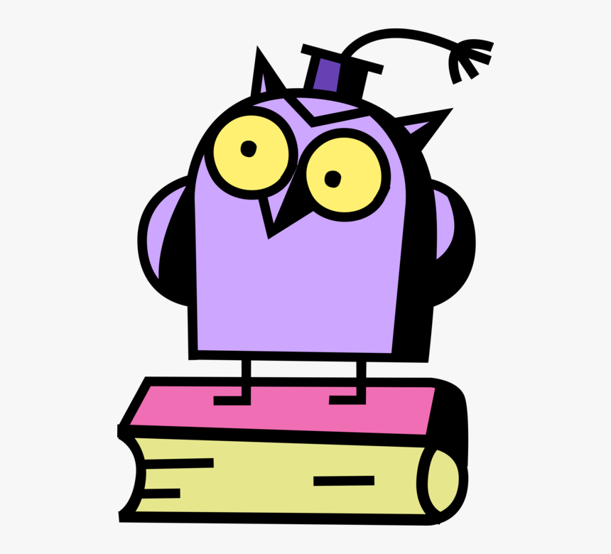 Vector Illustration Of Wise Education Owl With Graduate, HD Png Download