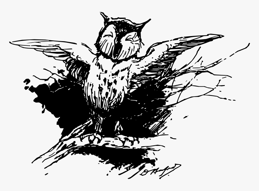 Signing Owl - Vector Graphics, HD Png Download