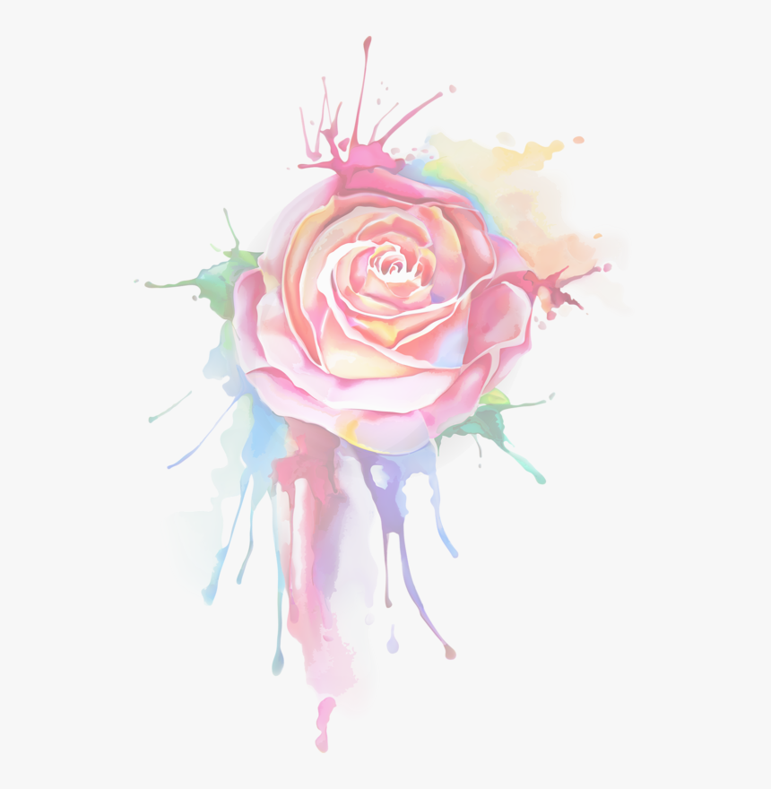 Rose Painting , Png Download - Watercolor Paint Splash Png, Transparent ...