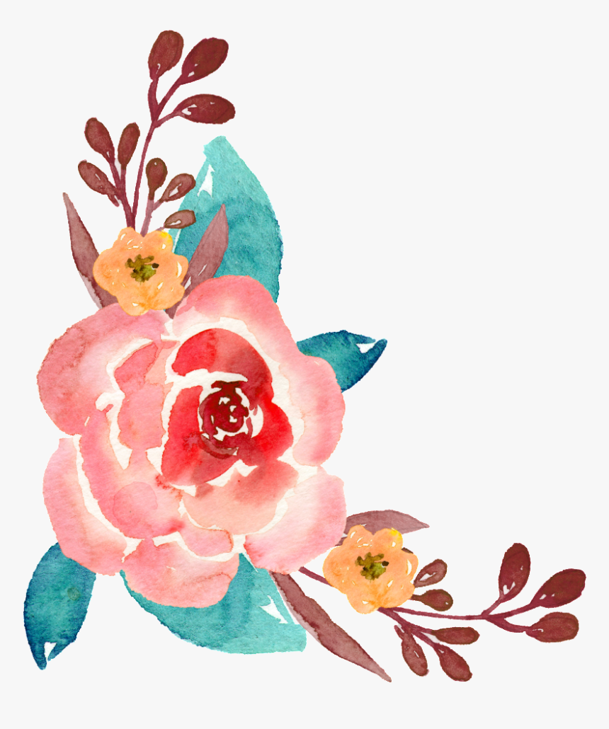 Ornamental Material For Hand-painted Watercolor Plants - Flower Painting Clipart, HD Png Download