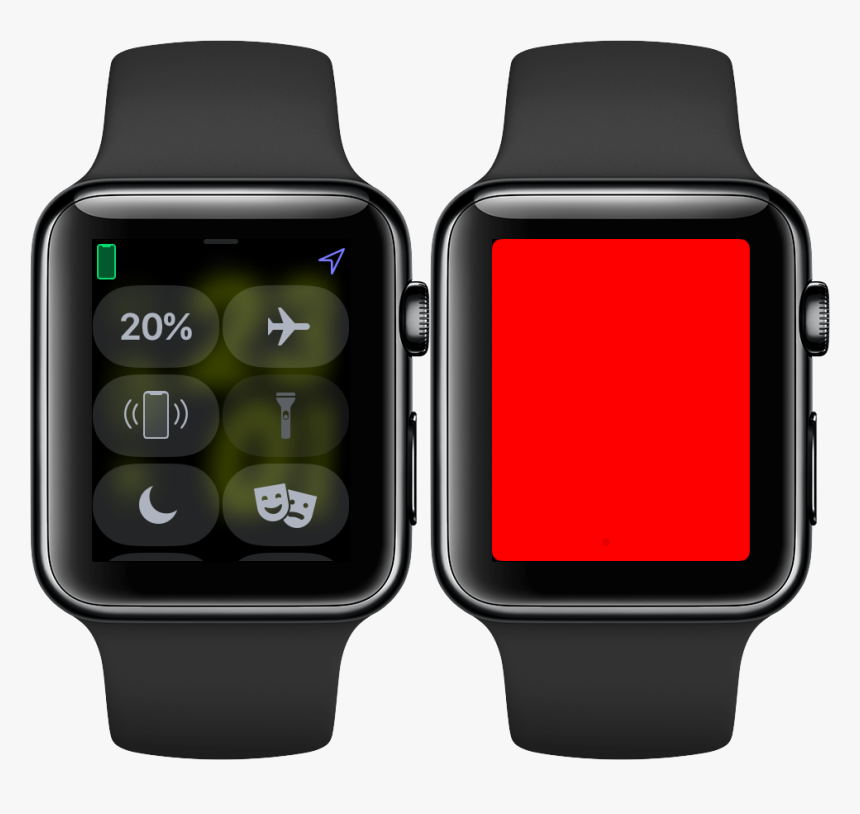 Apple Watch Flashlight Modes - Red Light On Watch, HD Png Download