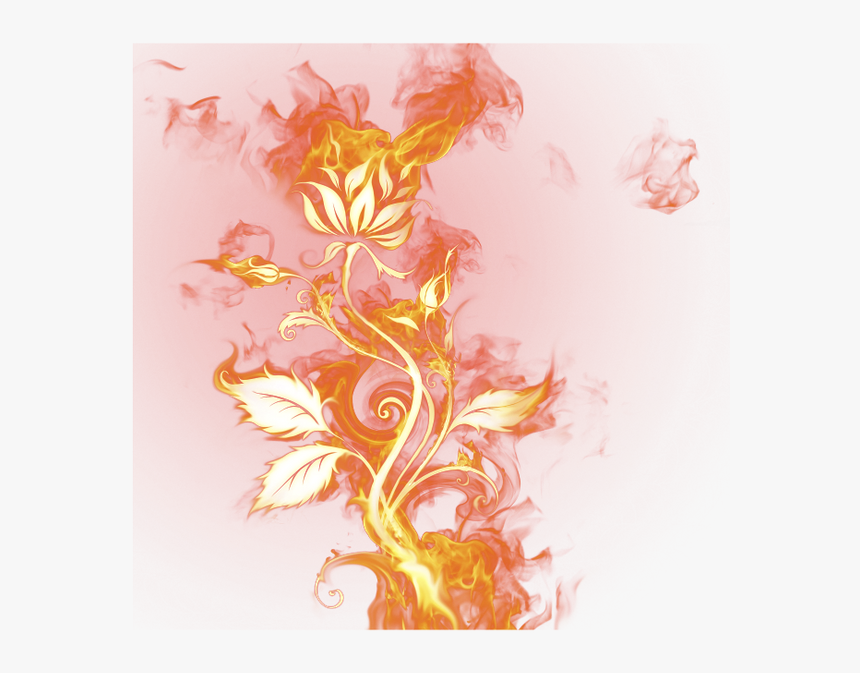 Огонь Png, Огненный Цветок, Пламя, Дым, Png Fire, Fire - Rose On Fire Png, Transparent Png