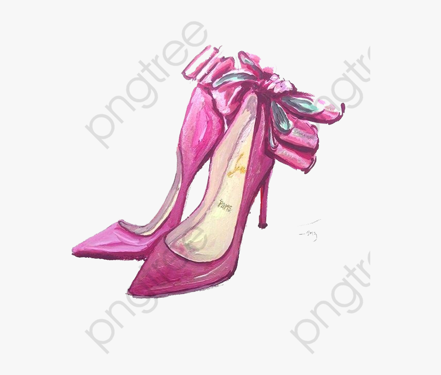 Fire Clipart Black Footwear - Louboutins Drawings, HD Png Download