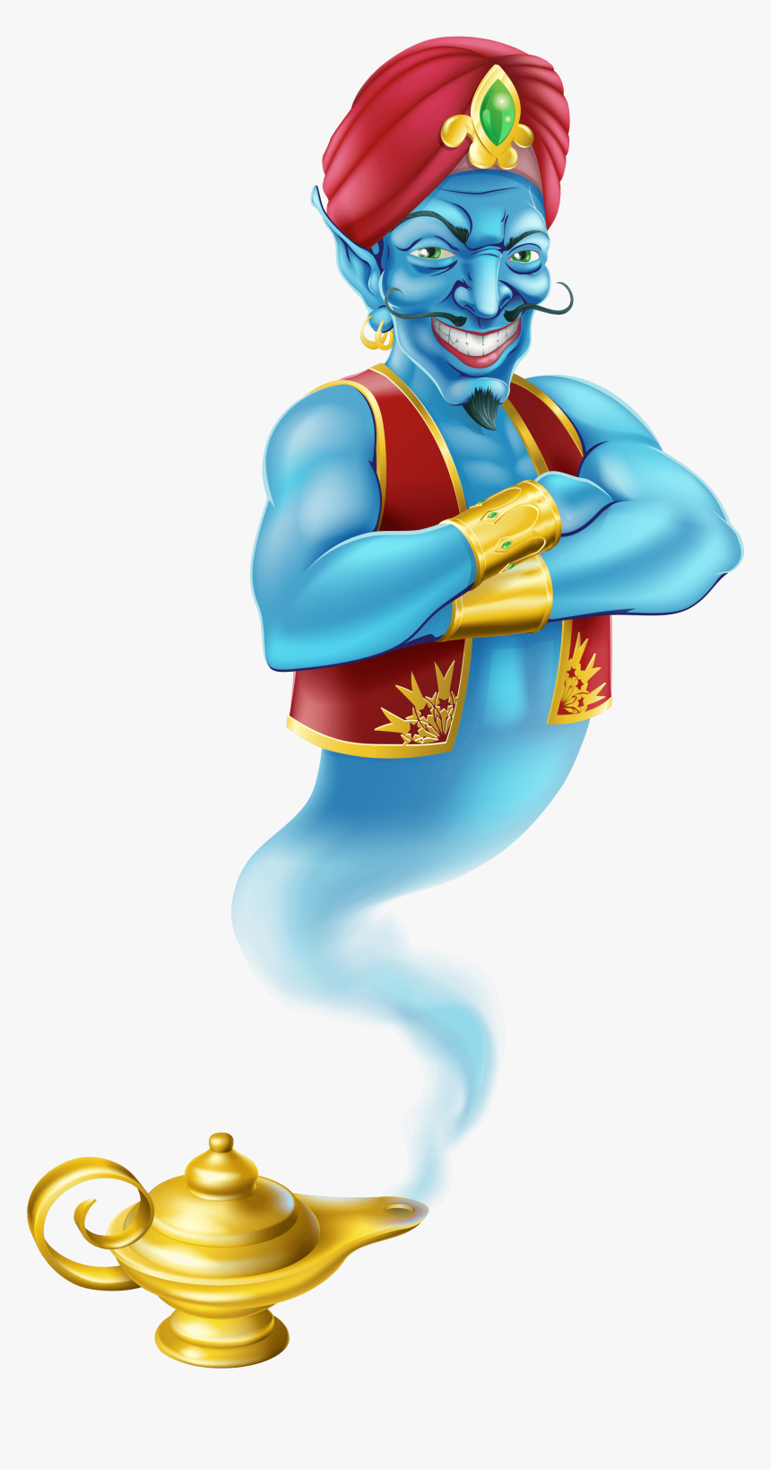 Blue Genie Png Clipart - Genio De La Lampara, Transparent Png