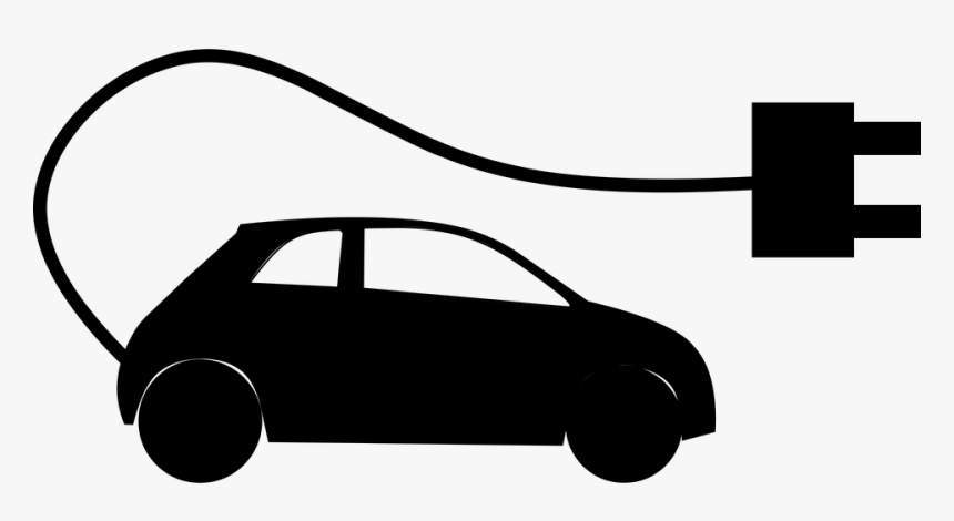 Electric, Car, Silhouette, Vehicle, Flat, Eco, Auto - Electric Car Silhouette, HD Png Download