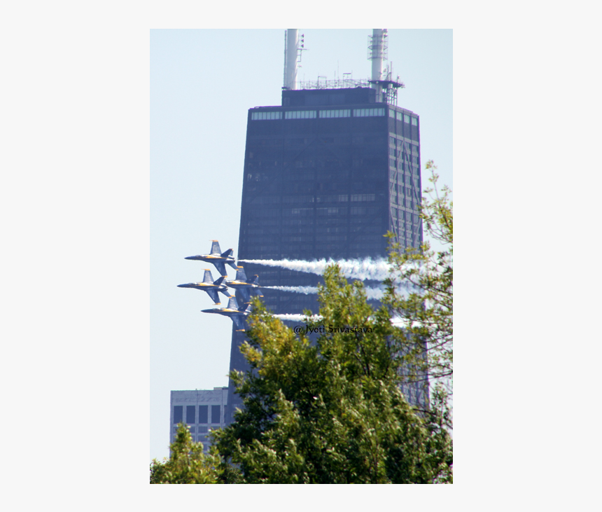 Blue Angels Plane Between Buildings, HD Png Download