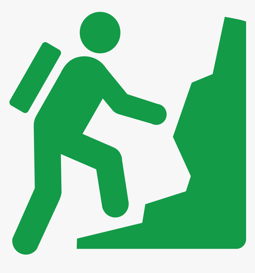 Rock Climbing Climber Tile Coaster Clipart , Png Download - Mountain Climbing Icon Free, Transparent Png