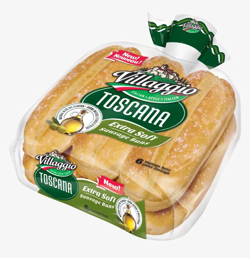 Villaggio® Toscana Extra Soft Sausage Buns - Villaggio Hot Dog Buns, HD Png Download