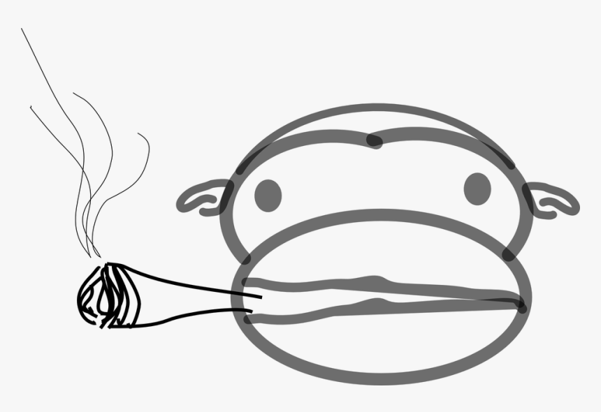 Mono, Fumar, Conjunta, Marihuana - Clip Art, HD Png Download