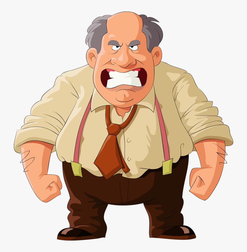 Stock Illustration Cartoon Teeth - Angry Boss Cartoon, HD Png Download