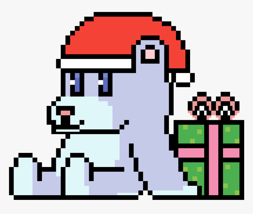 Transparent Christmas Bear Png - Christmas Pixel Art, Png Download