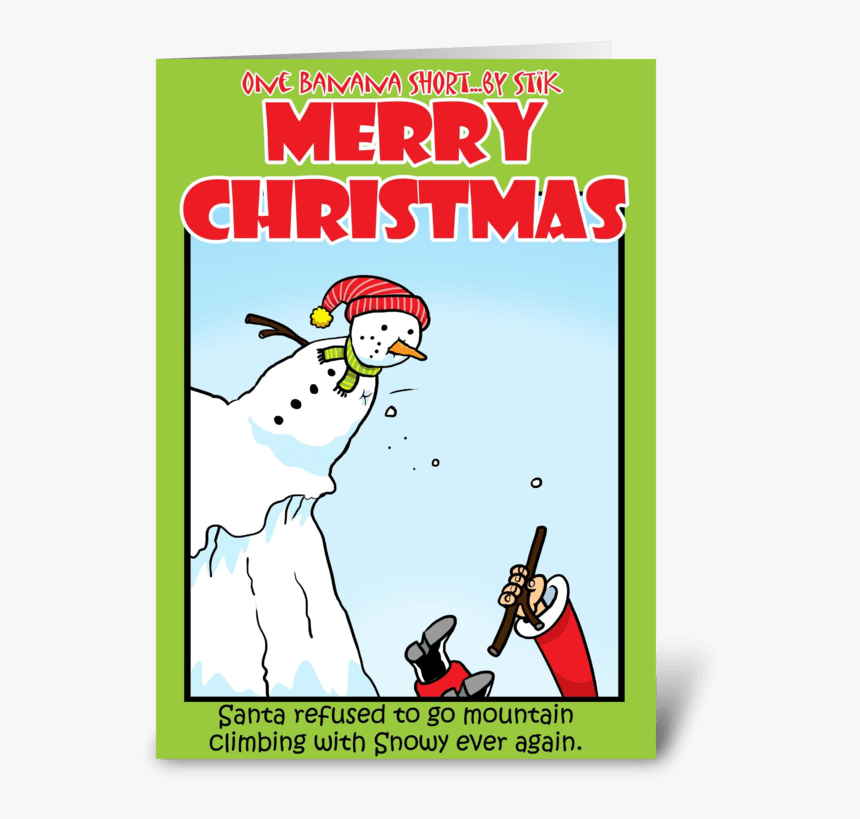 Snowy The Climber Greeting Card - Cartoon, HD Png Download