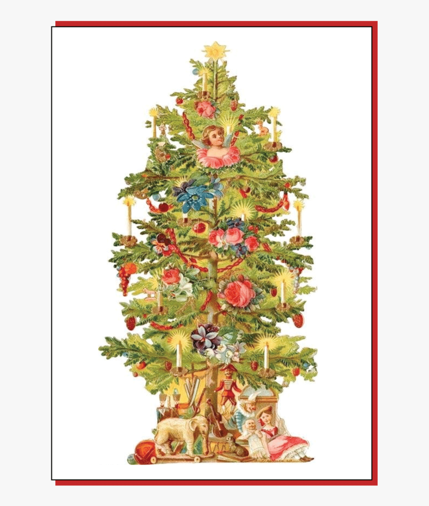 Vintagetree - Vintage Christmas Tree Png, Transparent Png